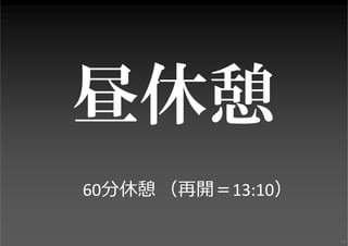 60分休憩 （再開＝13:10）
50
 