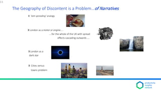 The Geography of Discontent is a Problem...of Narratives
X ‘Jam spreading’ analogy
X London as a motor or engine…..
….for ...