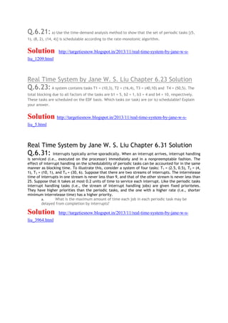 Full solution manual real time system by jane w s liu solution manual | PDF