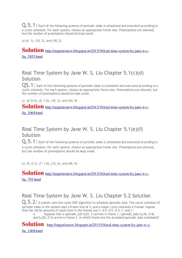 Full Solution Manual Real Time System By Jane W S Liu Solution Manual