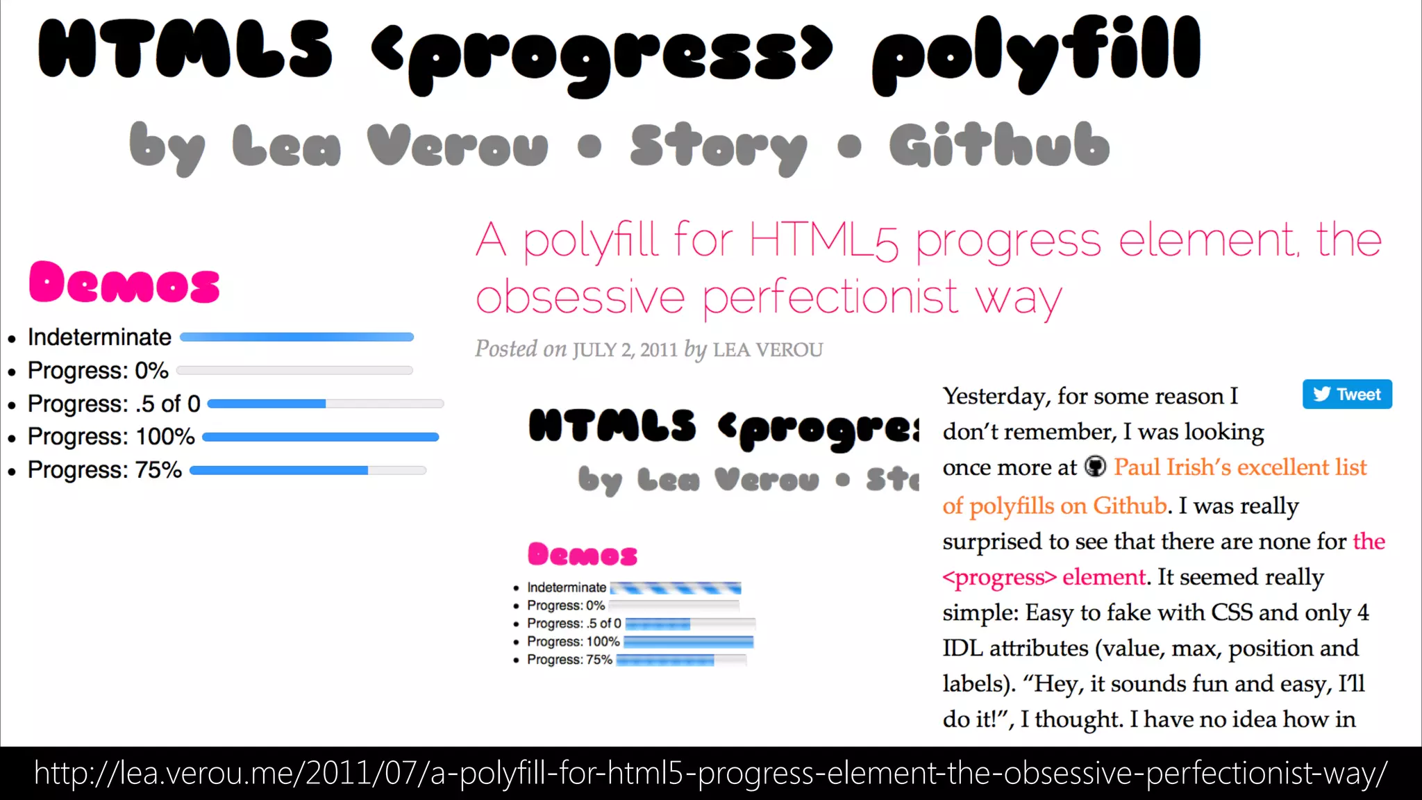 http://lea.verou.me/2011/07/a-polyfill-for-html5-progress-element-the-obsessive-perfectionist-way/
 