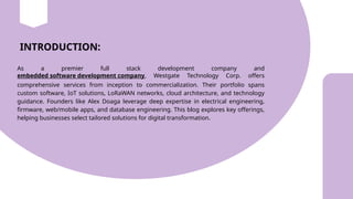 Full Stack Development Company & Embedded Software Development Company ...