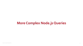 ©2015 Couchbase Inc. 41
More Complex Node.js Queries
 