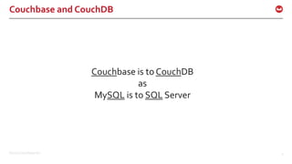 ©2016 Couchbase Inc. 4
Couchbase and CouchDB
Couchbase is to CouchDB
as
MySQL is to SQL Server
 