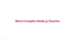 ©2015 Couchbase Inc. 52
More Complex Node.js Queries
 
