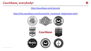 ©2016 Couchbase Inc. 64
Couchbase, everybody!
http://couchbase.com/connect
http://info.couchbase.com/Connect16_Livestream_Registration.html
 