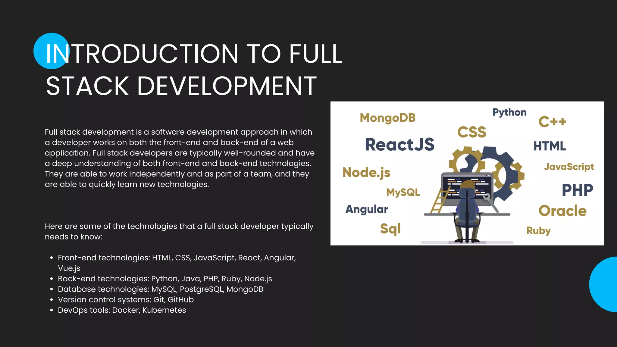 Full stack development with Python and Django | PPT