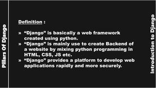 Full stack devlopment using django main ppt | PPT