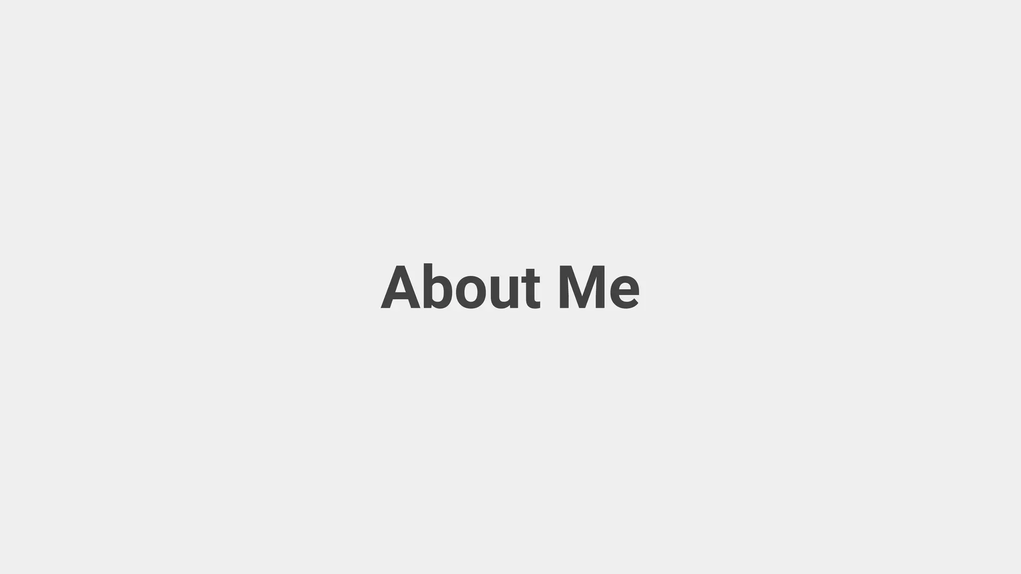 About Me 