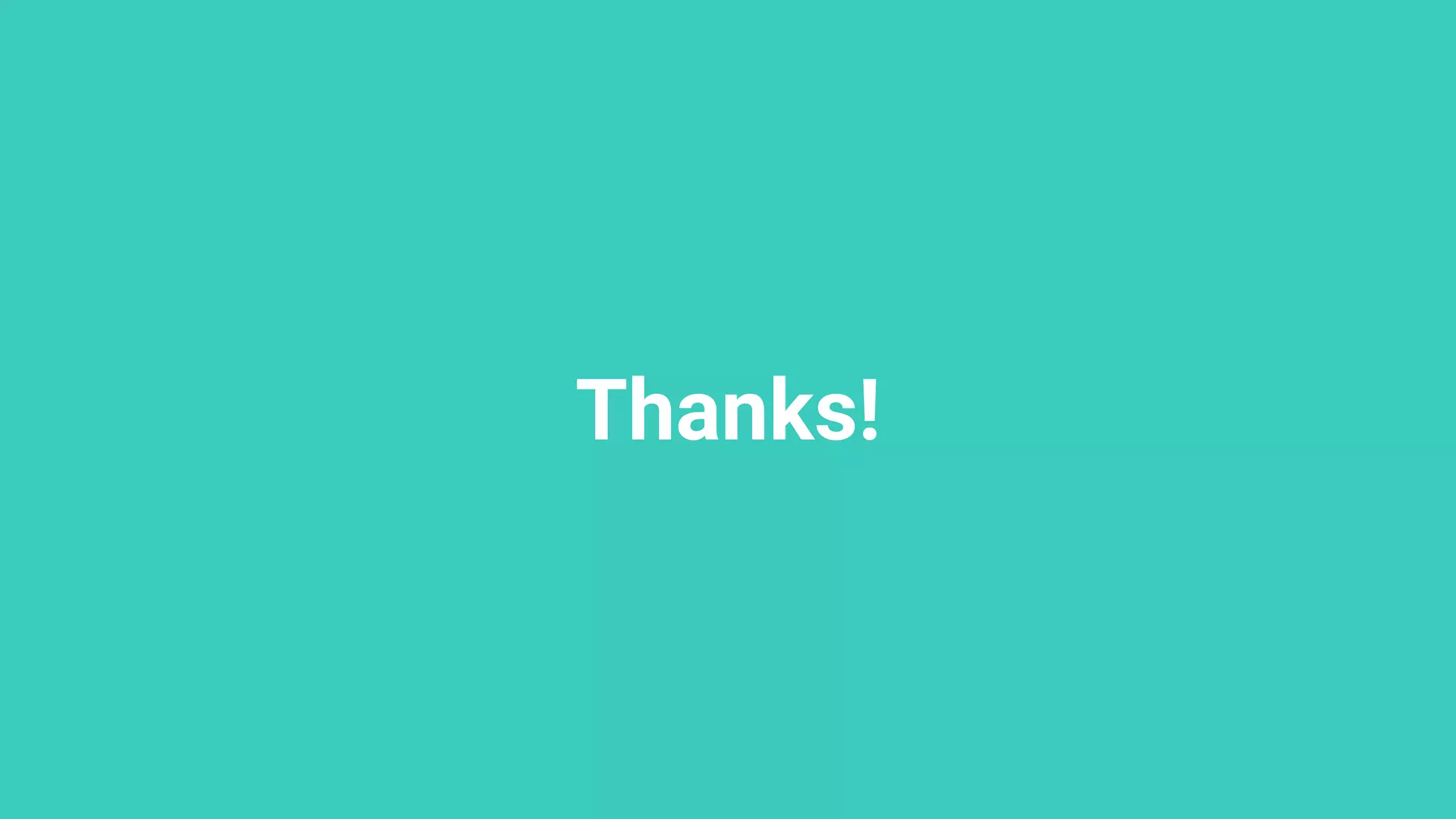 Thanks! 