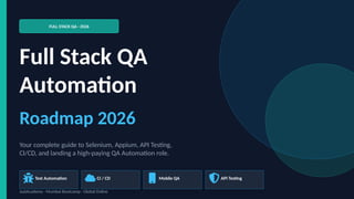 Full Stack QA Automation Roadmap 2026: Master Selenium, API, Mobile ...