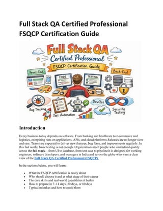 Full Stack QA Certified Professional FSQCP Certification Guide.pdf