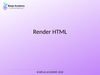 Render HTML
 