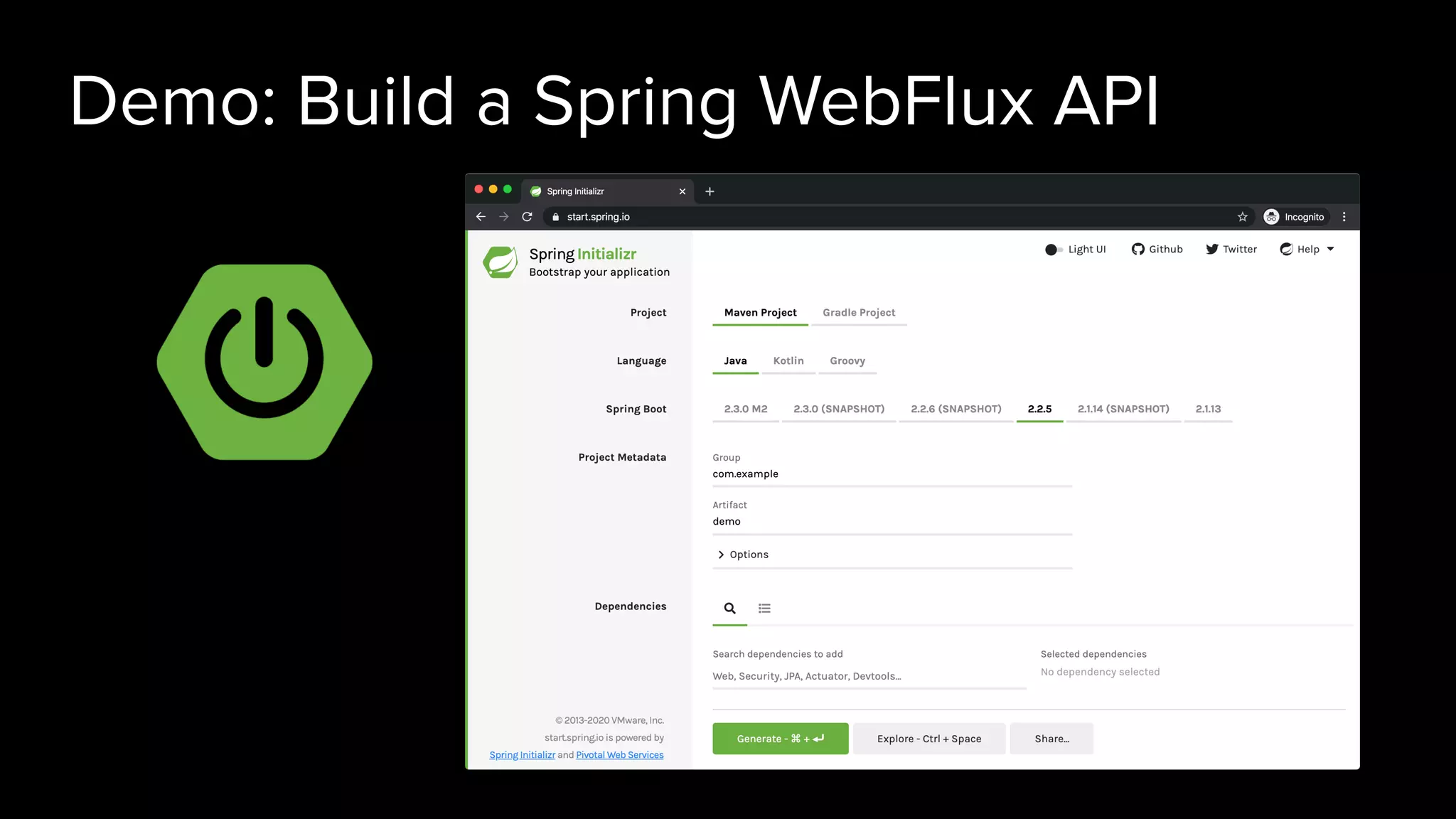 Demo: Build a Spring WebFlux API
 