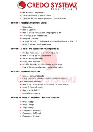 Full Stack ReactJS Java Development Course Content.pdf