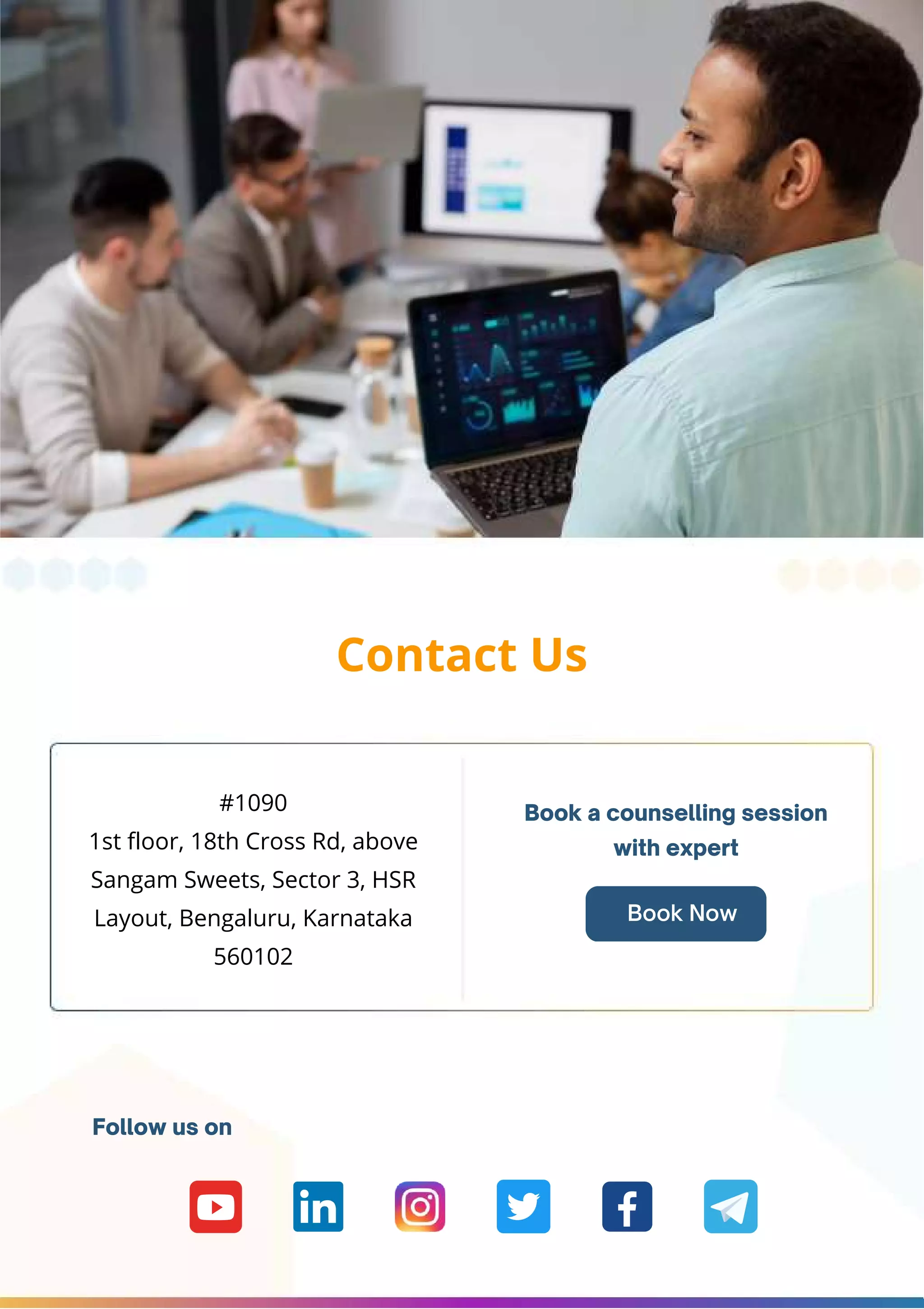 Contact Us #1090 1st floor, 18th Cross Rd, above Sangam Sweets, Sector 3, HSR Layout, Bengaluru, Karnataka 560102 Book a counselling session with expert Follow us on Book Now 