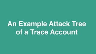 An Example Attack Tree
of a Trace Account
 