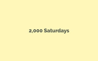 2,000 Saturdays
 