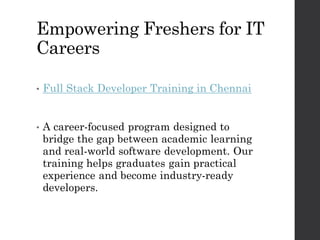 Full Stack Developer Courses in Chennai | PDF