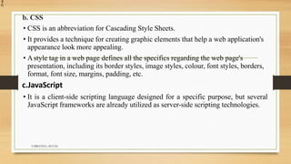 FULL STACK PROGRAMMING - Both Front End and Back End | PPTX