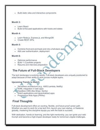 full stack development Course in Delhi | PDF