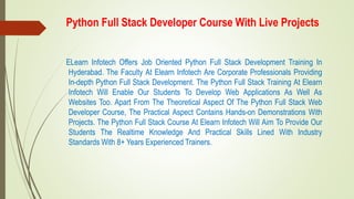 Full Stack with Python Django Training in Hyderabad | PPT