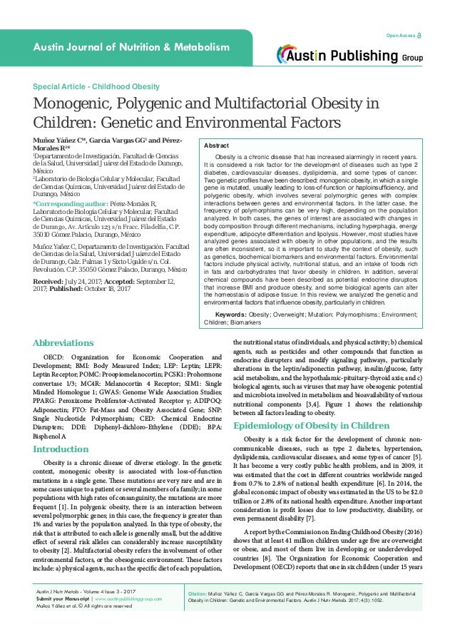 Austin Journal of Nutrition & Metabolism