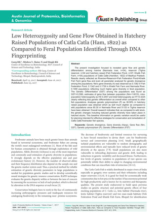 Austin Journal Of Proteomics Bioinformatics Genomics Pdf Austin Journal Of Proteomics Bioinformatics Genomics Pdf