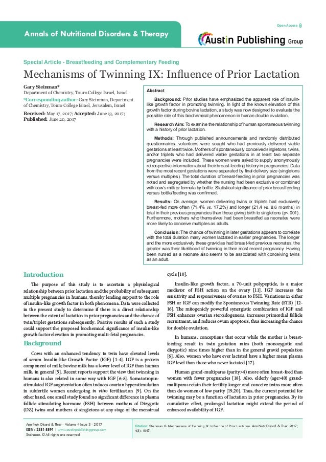 Annals Of Nutritional Disorders Therapy