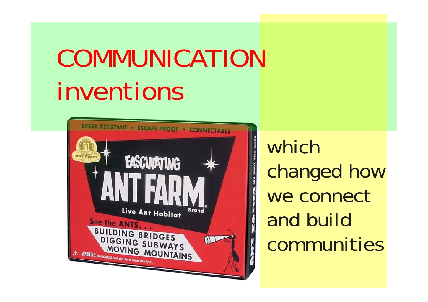 COMMUNICATION inventions which changed how