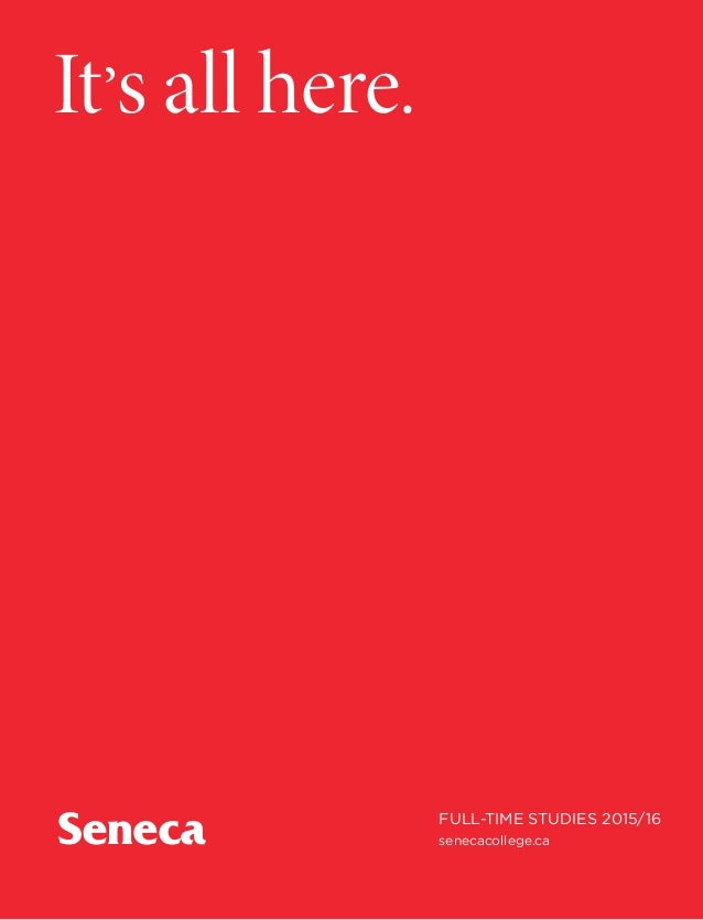 Seneca College Full Time 2015 2016