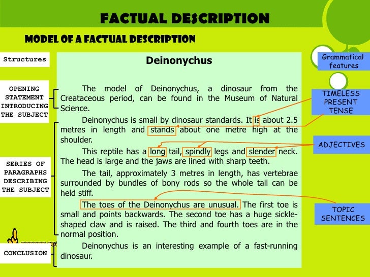 Тег description. Factual information перевод. Factual text Types handout. Descriptive Law example. Factual Report example.