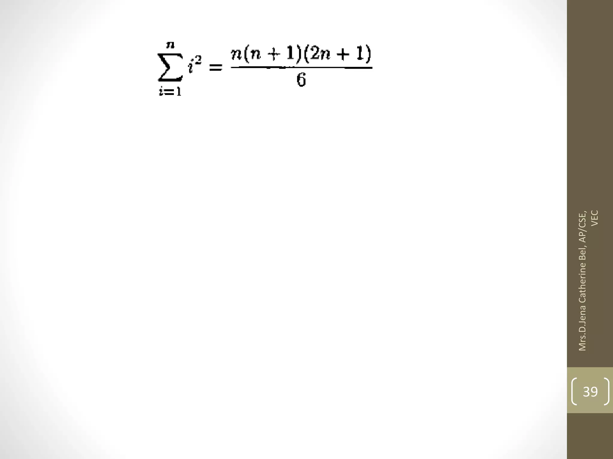 Mrs.D.Jena Catherine Bel, AP/CSE, VEC 39 