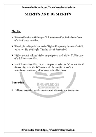 Full Wave Rectifier (P) . pdf Investigatory project | PDF