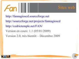 Outils disponibles dans FAN Nagios et les plugins Nagios 
