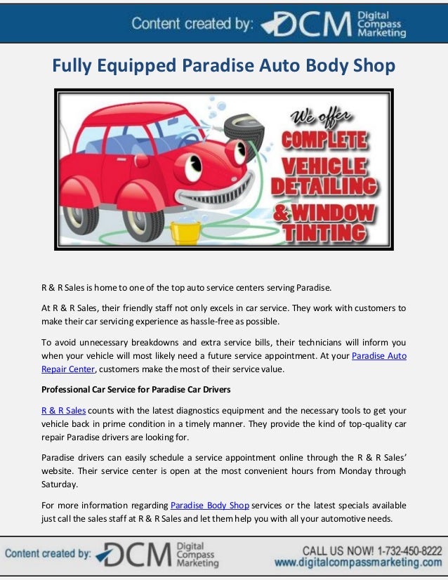Paradise Auto Sales >> Fully Equipped Paradise Auto Body Shop Paradise Auto Sales >> Fully Equipped Paradise Auto Body Shop