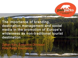 The importance of branding,
destination management and social
media in the promotion of Europe’s
wilderness as non-traditional tourist
destination

Zoltan Kun, Executive Dinosaur
PAN Parks Foundation

Fulufjället NP ©Vitantonio Dell’Orto/exuviaphoto.com
 