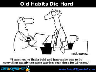 Old Habits Die Hard 
www.Lean6Sigma4all.com 
