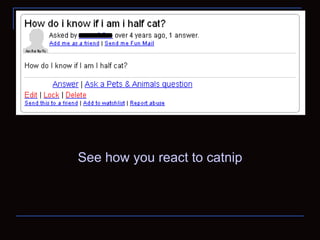 See how you react to catnip 