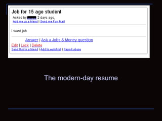 The modern-day resume 