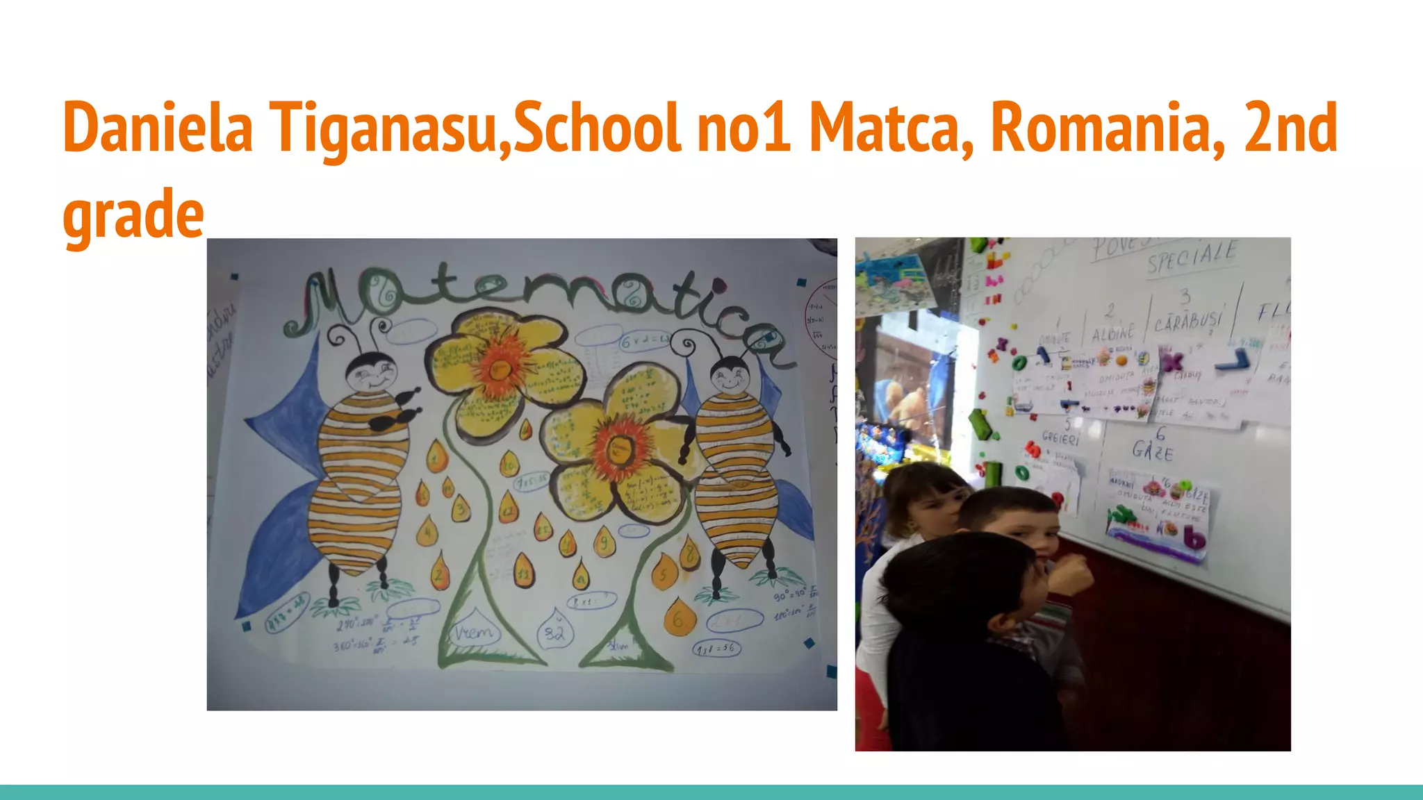 Daniela Tiganasu,School no1 Matca, Romania, 2nd
grade
 