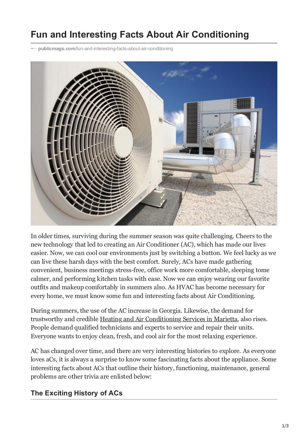 Fun and interesting facts about air conditioning