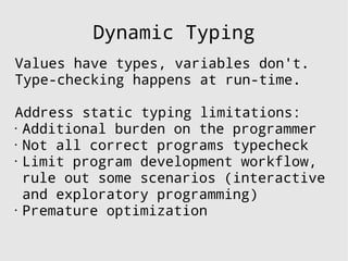 Can functional programming be liberated from static typing?