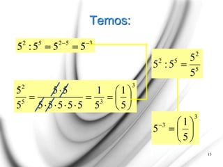 Temos:
13
3
5
2
5
2
5
5
5
:
5 



3
3
5
2
5
1
5
1
5
5
5
5
5
5
5
5
5














5
2
5
2
5
5
5
:
5 
3
3
5
1
5 







 