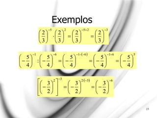 Exemplos
23
3
2
5
2
5
3
2
3
2
3
2
3
2































  5
6
1
6
1
6
1
4
5
4
5
4
5
4
5
:
4
5













































  6
3
2
3
2
2
3
2
3
2
3



































 