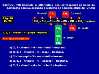 quimica organica alcanos | PPS