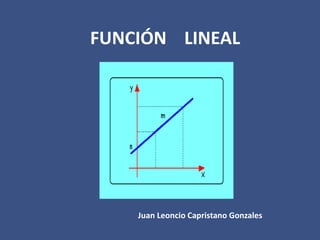 FUNCIÓN LINEAL
Juan Leoncio Capristano Gonzales
 