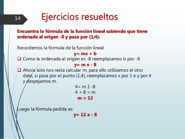 Función lineal, sistema de ecuaciones