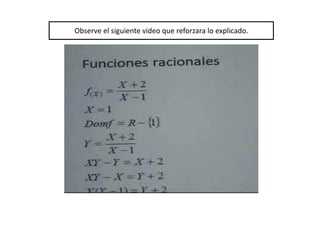 Observe el siguiente video que reforzara lo explicado.
 