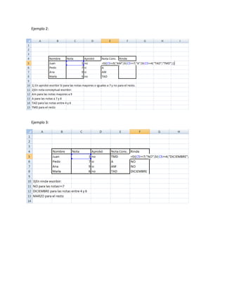 Ejemplo 2:
Ejemplo 3: